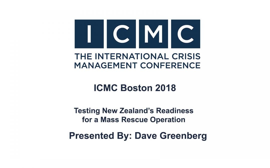 Dave Greenberg – Testing New Zealand’s Readiness for a Mass Rescue Operation