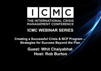 Creating a Successful Crisis & BCP Program – Strategies for Success Beyond the Plan