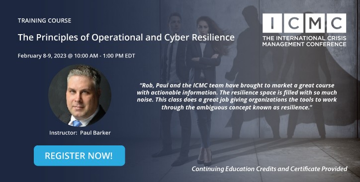 VIDEO BLOG: The Principles of Operational and Cyber Resilience Course